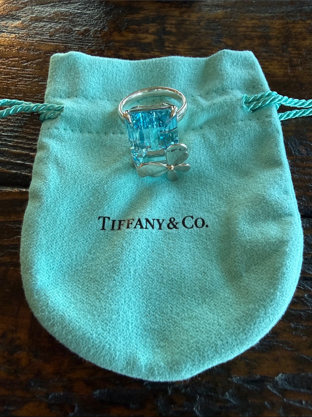 Tiffany & Co. Blue Topaz Love Bug Ring - Picture 1 of 3